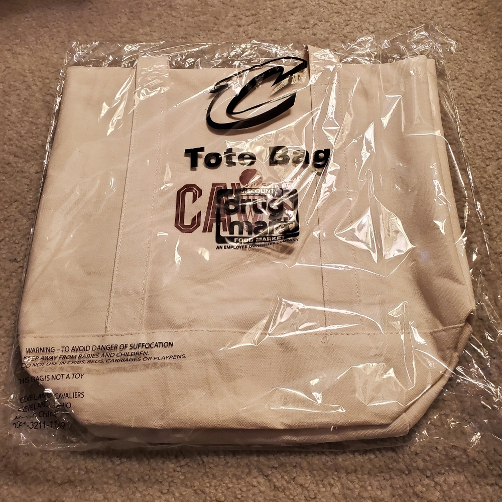 NEW Cleveland Cavaliers Cavs Basketball NBA Canvas Tote Bag NIP